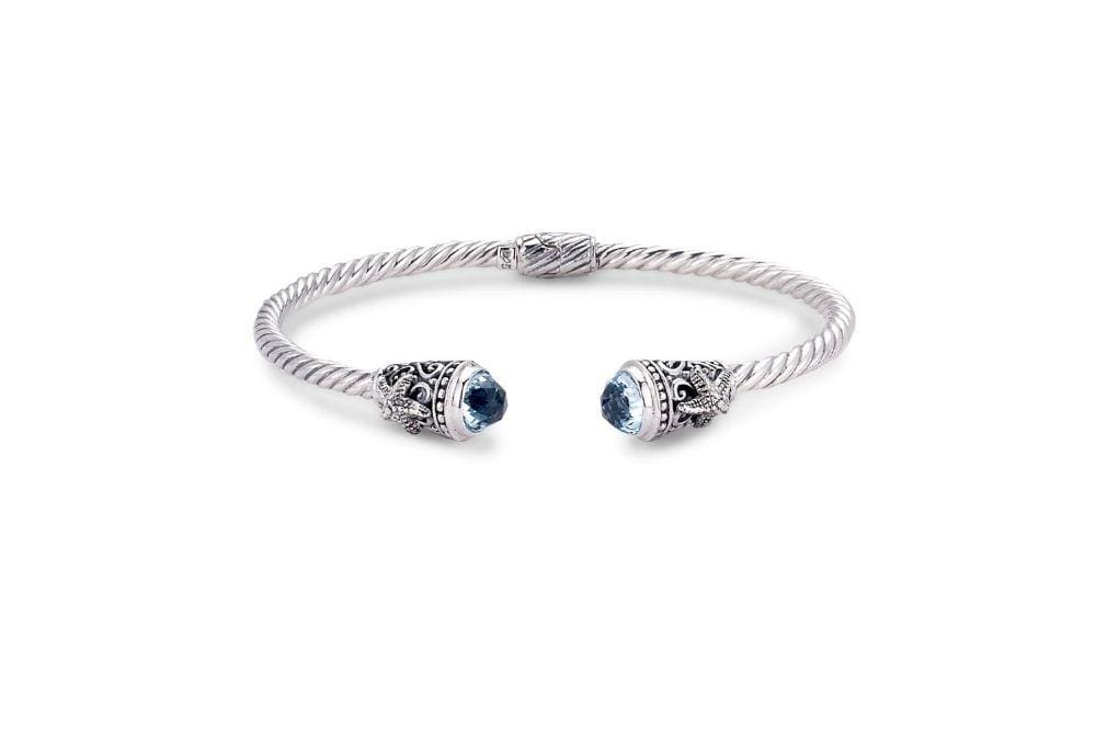 Kenanga Bangle- Blue Topaz