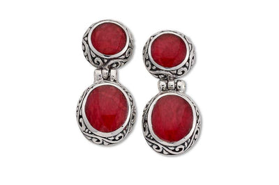 Keramas Earrings- Coral