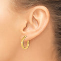 14K Yellow Gold Polished Hoop Earrings