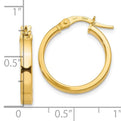 14K Yellow Gold Polished Hoop Earrings