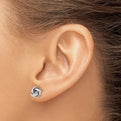14K Love Knot Polished Post Earrings