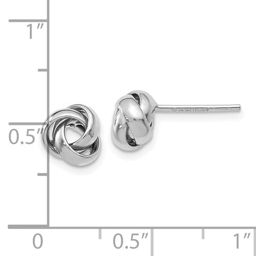 14K Love Knot Polished Post Earrings
