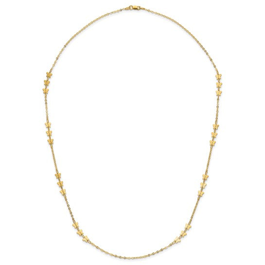 14k Polished Butterfly Necklace