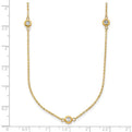 14K Two-Tone Gold Polished Diamond Cut Necklace