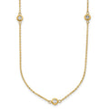 14K Two-Tone Gold Polished Diamond Cut Necklace