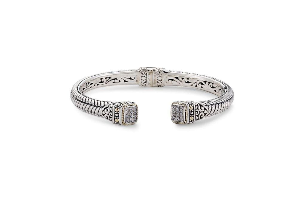 Mandapa Bangle-White Sapphire