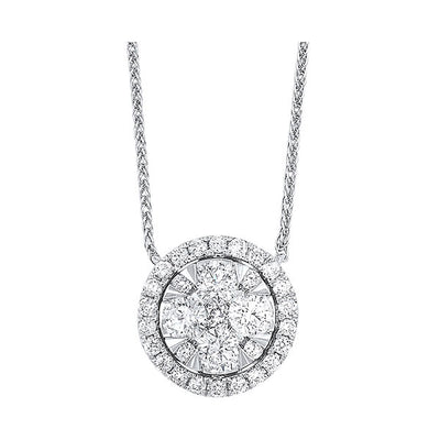 14Kt White Gold Diamond 1/2Ctw Necklace