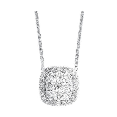 14Kt White Gold Diamond 1/4Ctw Necklace
