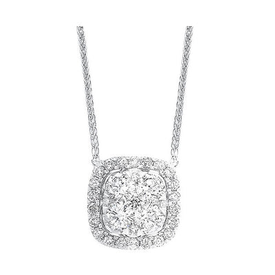14Kt White Gold Diamond 1/2Ctw Necklace