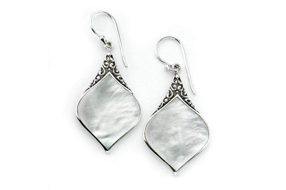Ornate Earrings- Mother Of Pearl