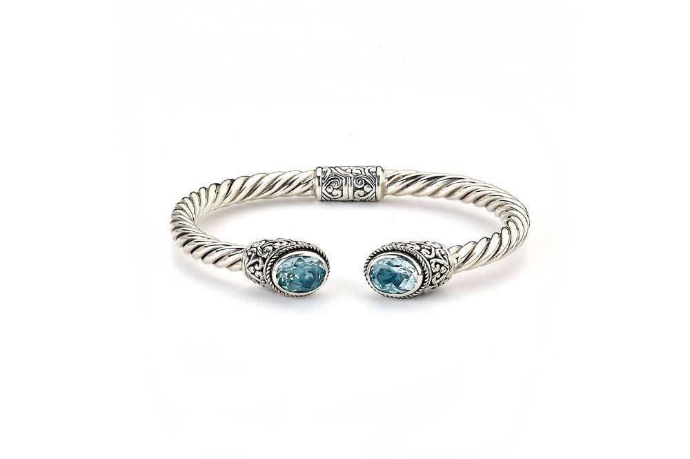 Paris Bangle- Blue Topaz