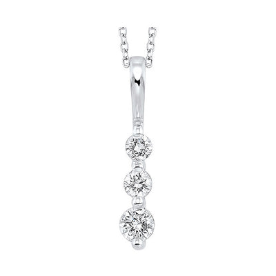 14Kt White Gold Diamond 1/3Ctw Pendant