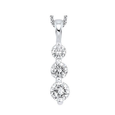 14Kt White Gold Diamond 1/2Ctw Pendant
