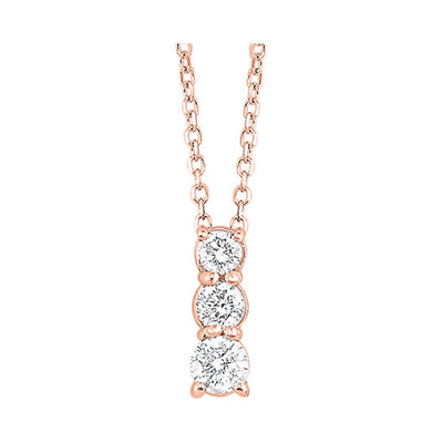 14Kt Rose Gold Diamond 1/4Ctw Pendant