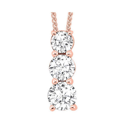 14Kt Rose Gold Diamond 3/4Ctw Pendant