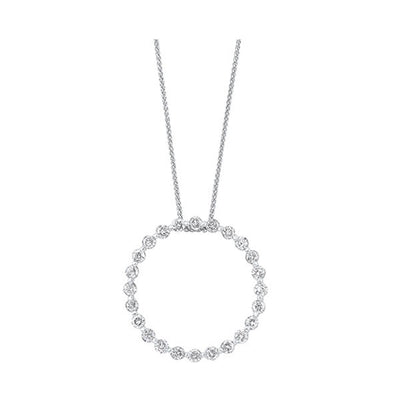 14Kt White Gold Diamond 1Ctw Pendant