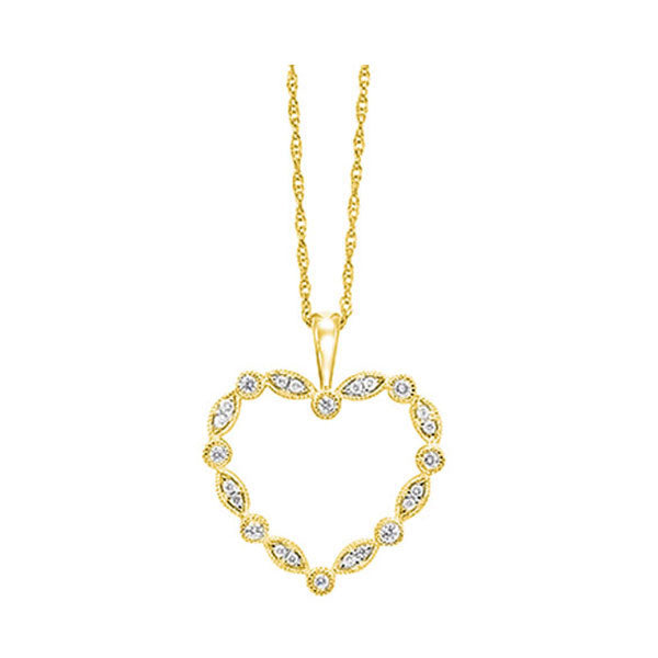 14Kt Yellow Gold Diamond 1/8Ctw Pendant