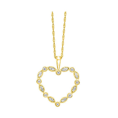 14Kt Yellow Gold Diamond 1/8Ctw Pendant