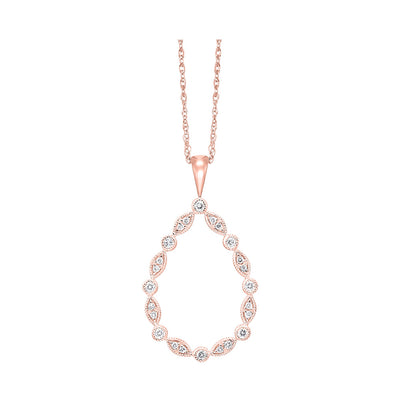 14Kt Rose Gold Diamond 1/8Ctw Pendant