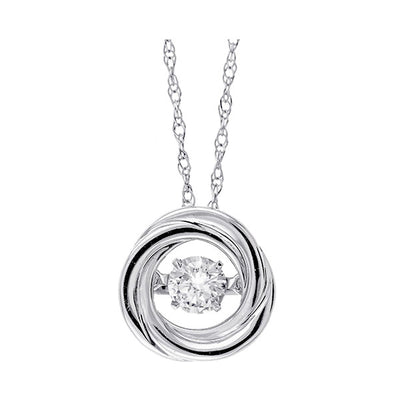 14Kt White Gold Diamond 1/6Ctw Pendant