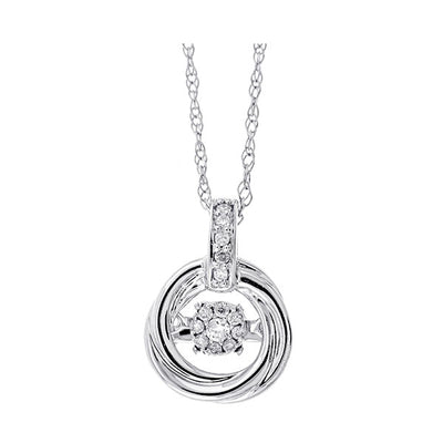 14Kt White Gold Diamond 1/20Ctw Pendant