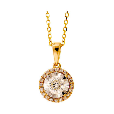 14Kt Yellow Gold Diamond 1/3Ctw Pendant
