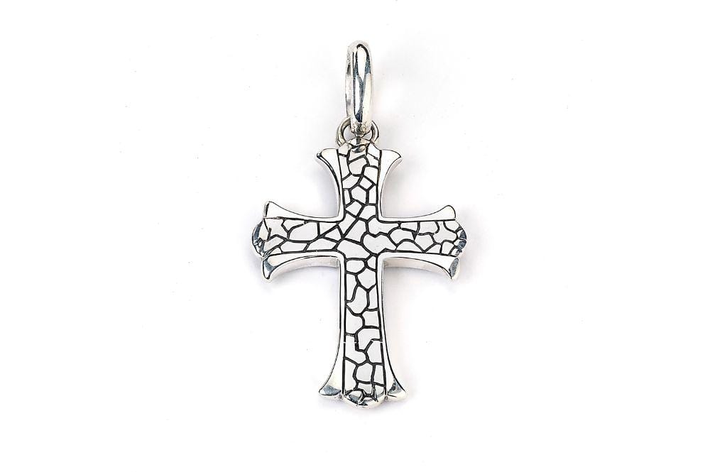 Pebbled Cross Pendant