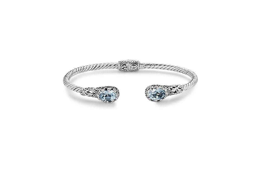 Raung Bangle- Blue Topaz