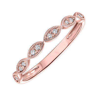 10Kt Rose Gold Diamond 1/10Ctw Ring