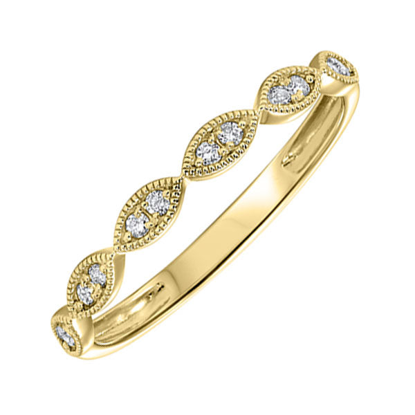 14Kt Yellow Gold Diamond 1/10Ctw Ring