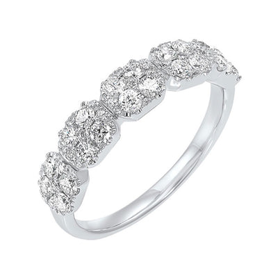 14Kt White Gold Diamond 3/4Ctw Ring