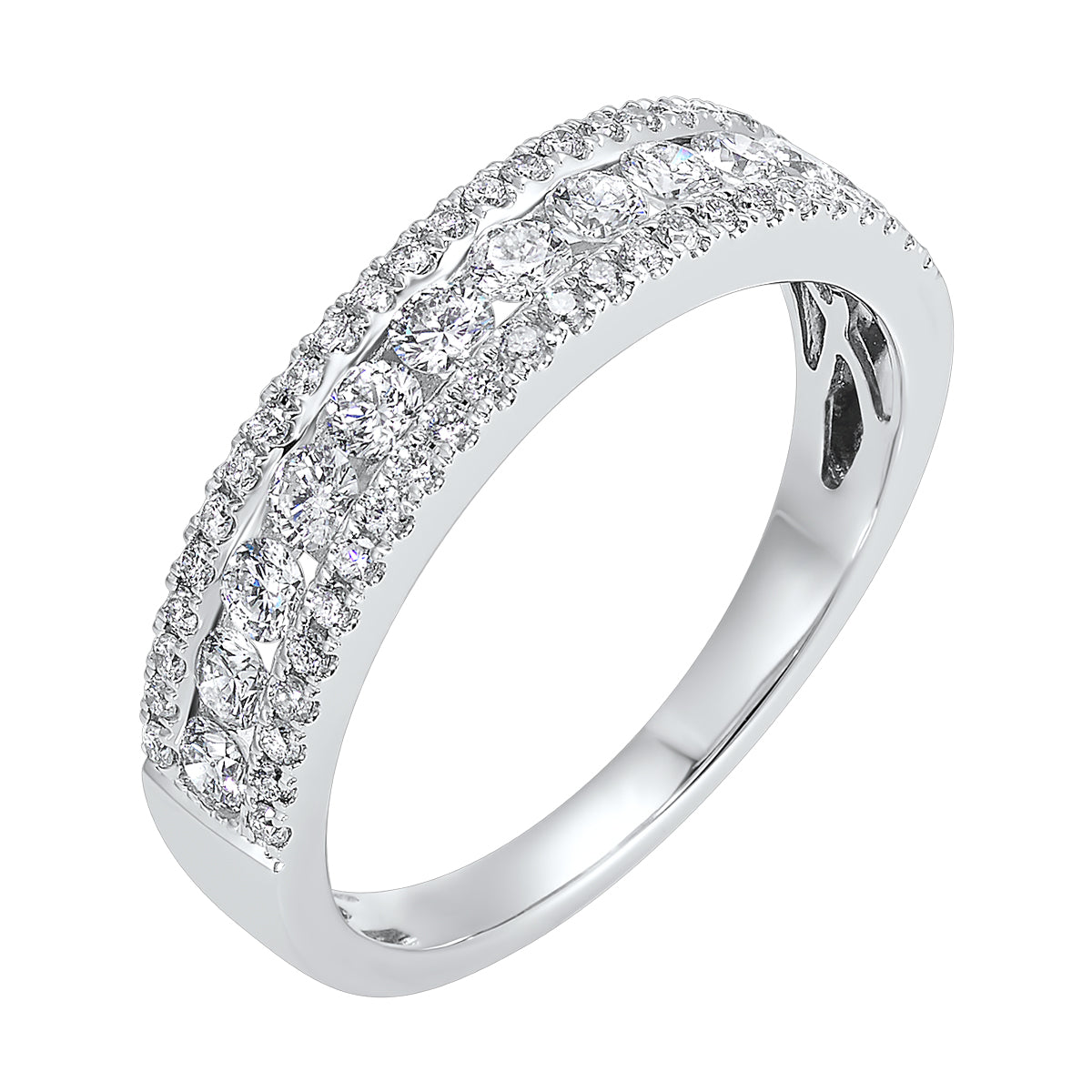 14Kt White Gold Diamond 3/4Ctw Ring