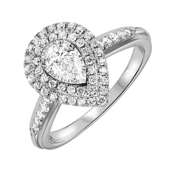 14Kt White Gold Diamond 3/4Ctw Ring