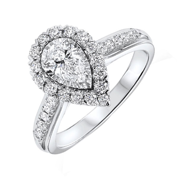 14Kt White Gold Diamond 1Ctw Ring