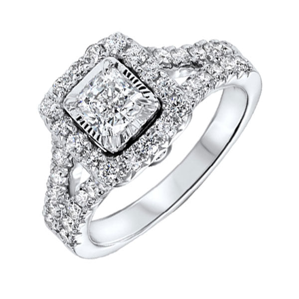 14Kt White Gold Diamond 1 1/2Ctw Ring