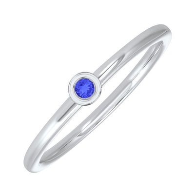10Kt White Gold Sapphire 1/20Ctw Ring