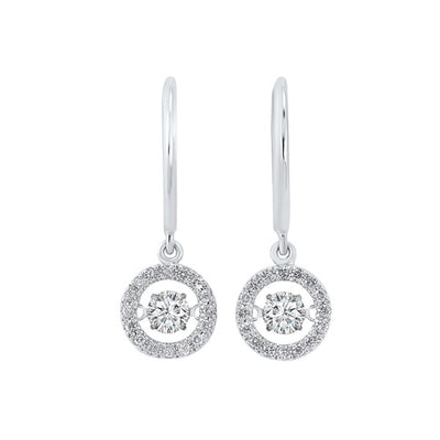 14Kt White Gold Diamond 3/4Ctw Earring