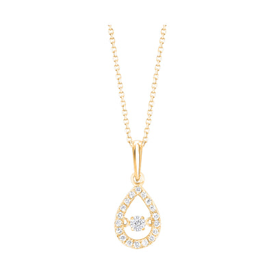 10Kt Yellow Gold Diamond 1/5Ctw Pendant