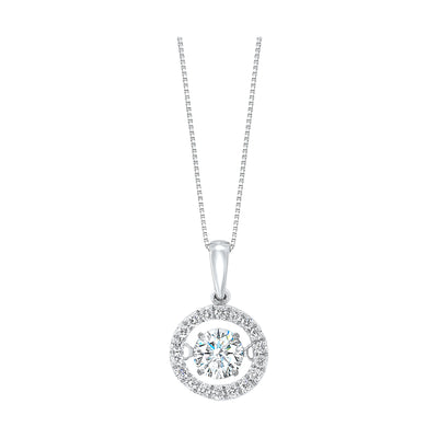 14Kt White Gold Diamond 1Ctw Pendant
