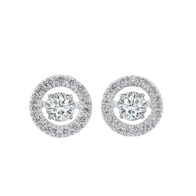 14Kt White Gold Diamond 1/2Ctw Earring