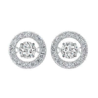 14Kt White Gold Diamond 1Ctw Earring