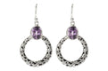 Sacred Circle Earrings- Amethyst