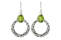Sacred Circle Earrings- Peridot
