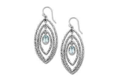 Samaya Earrings- Blue Topaz