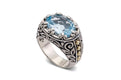 Sayan Ring- Blue Topaz