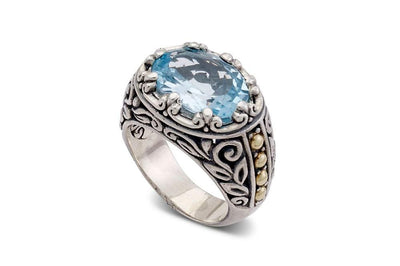 Sayan Ring- Blue Topaz