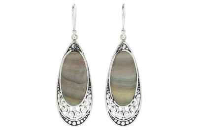 Serenity Earrings- Grey Shell