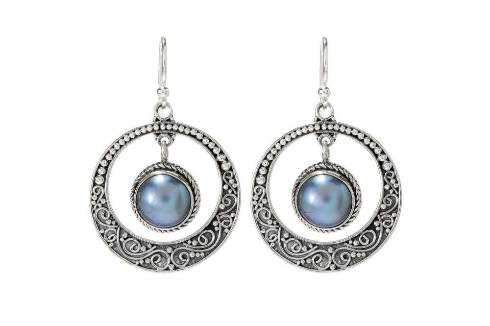 Serra Earrings- Blue Pearl