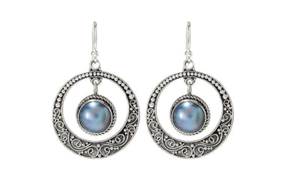 Serra Earrings- Blue Pearl