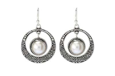Serra Earrings- White Pearl